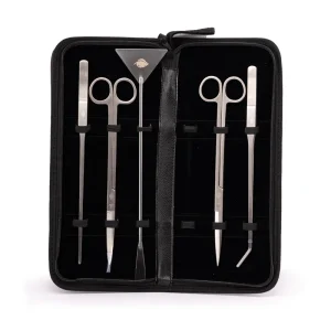 Angebot NatureHolic Aquascaping Set silver, Tool Set für Aquarien, 5 teilig